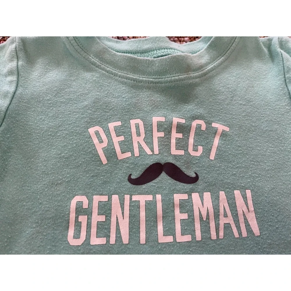 Carter's Boys Green Perfect Gentelamn Bodysuit 24M